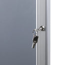 Lock with keys on poster cabinet