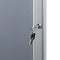 Lock with keys on poster cabinet
