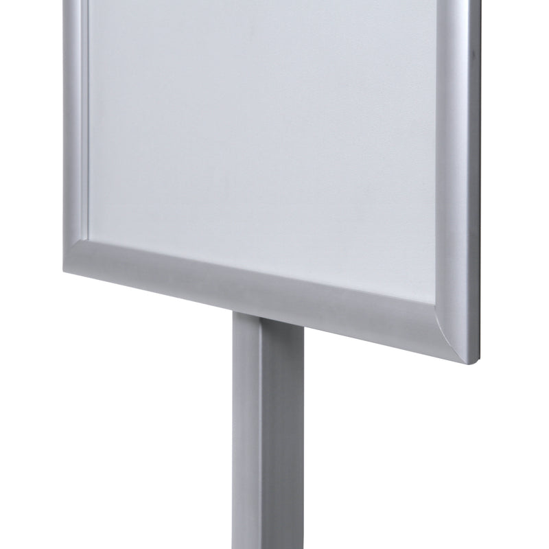 Poster Stand with aluminum post and Snap Open Frame, 6 feet tall