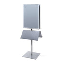 Poster Stand with literature holder and snap frame - double sided