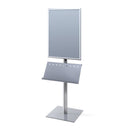 Poster Stand with literature holder and snap-open frame