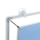 Hanging sign frame poster stretch mounted with suction cups