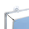 Hanging sign frame poster stretch mounted with suction cups