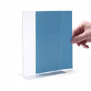 Acrylic Sign Holder T-Style - inserting sign