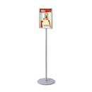 Sign Stand for Floor with Snap Open Frame, Portrait or Landscape Sign Holder Mount