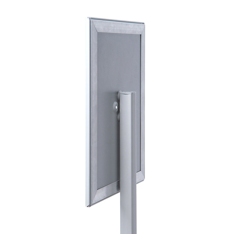Back view of single sided sign stand SST-FL-8-5-11