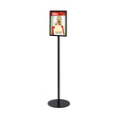 Single Sided Floor Standing Sign stand with Black Snap Frame SST-FL-B-11-17