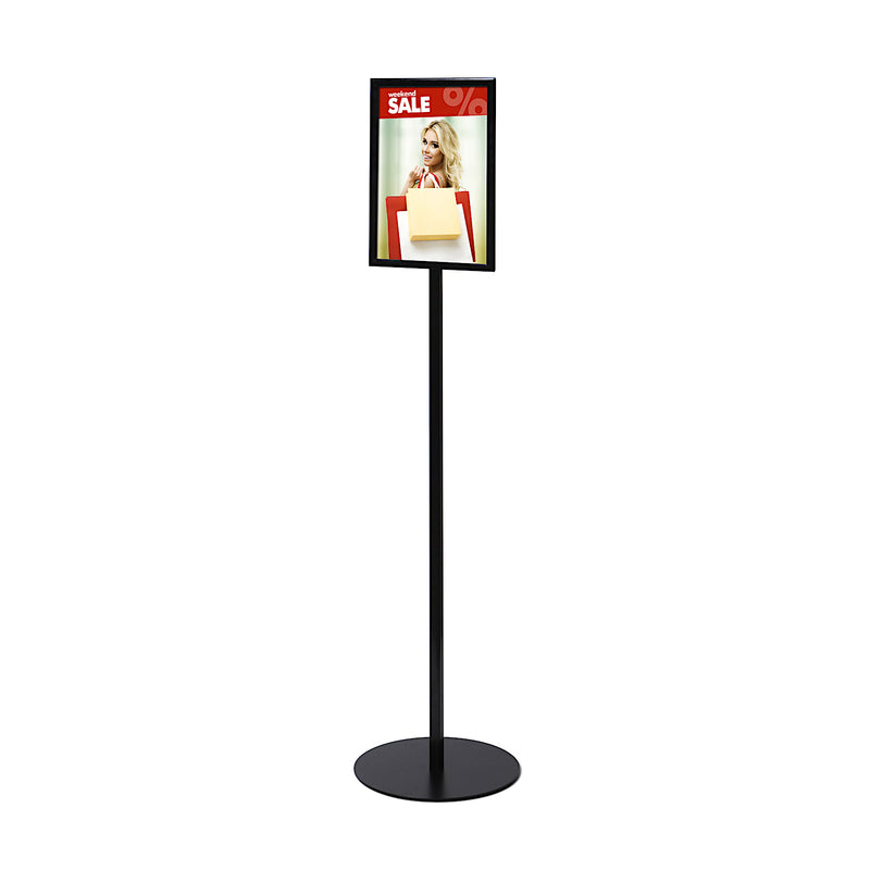 Single Sided Floor Standing Sign stand with Black Snap Frame SST-FL-B-11-17