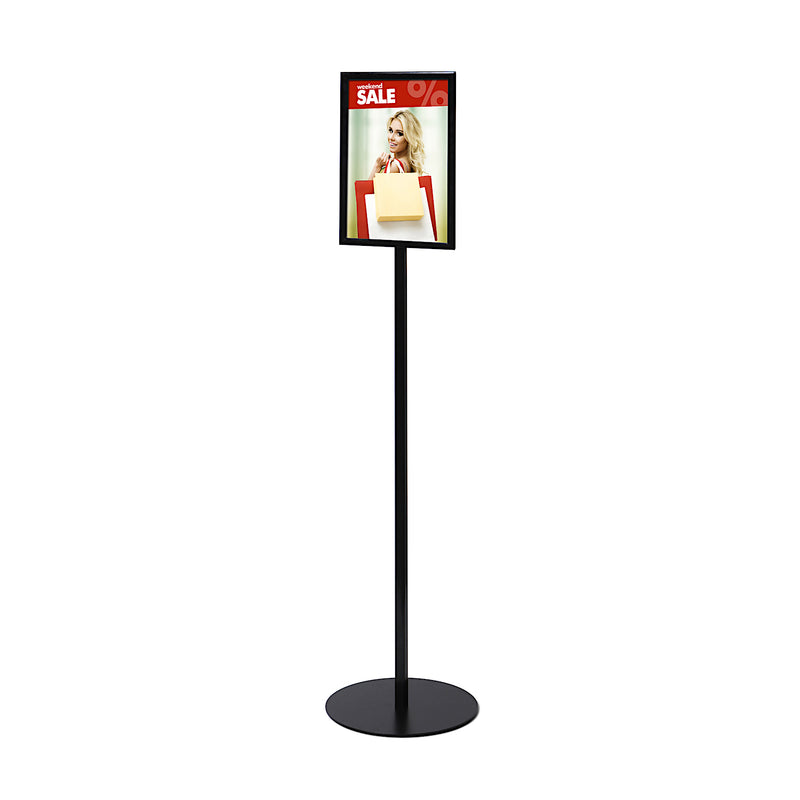 Single Sided Floor Standing Sign stand with Black Snap Frame SST-FL-B-11-17