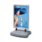 Sidewalk Sign with 2 Posters, Water base with 2 Built-in Wheels, Double-Sided Snap Open Frame, GR-WTR-24-36 #Color_Silver
