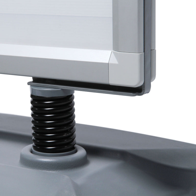 Signboard on weighted base connected with springs, Sidewalk Sign GR-WTR-30-40