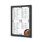 Menu Display Case in Black. Fits 4 pages