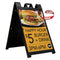 Plastic Sidewalk Sign for Poster Boards, Deluxe, Durable Plastic A-Frame Sign, Fillable Frame