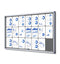 63x39 Enclosed Bulletin Board with sliding door, the gray fabric board fits 21 pages