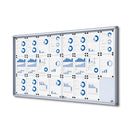 Large Enclosed Bulletin Board with Sliding Door, Magnetic board fits 24 pages