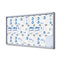 Large Enclosed Bulletin Board with Sliding Door, Magnetic board fits 24 pages