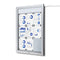LED illuminated Outdoor Bulletin Board with Swing Door. Size 32x46, fits 9 pages. Locking and Magnetic board. Premium quality.