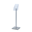 Literature Pedestal with 4 half page acrylic pockets.