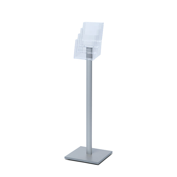 Literature Pedestal with 4 half page acrylic pockets. #Size_5.5" x 8.5"
