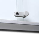 lock view of bulletin board with sliding door