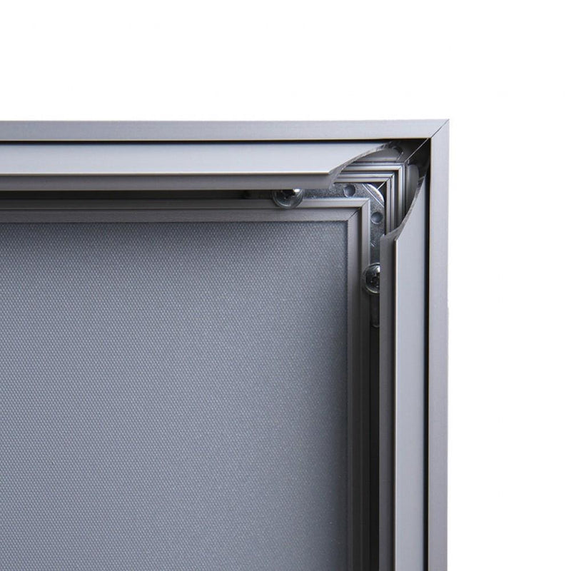 Open edges of designer Snap It Frame for posters
