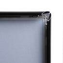 Sign Stand close up of snap frame open in black