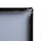 Sign Stand close up of snap frame open in black
