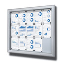 Outdoor Bulletin Board with Swing Door, Locking, Deep, Magnetic backwall