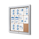Cork version of Outdoor Bulletin Board with Swing Door. Fits 12 pages. Size 41x42