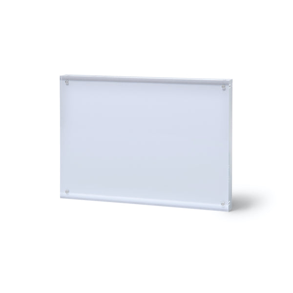Picture Frame for Tabletop, Magnetic, Double Sided Box - Clear Acrylic
