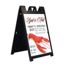 24" x 36" Sidewalk Sign for Poster Boards, Deluxe, Durable Plastic A-Frame Sign, Fillable Frame