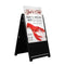 Inserting Poster Board into Plastic Sandwich board,