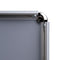 Edge of snap open Sign Frame with rounded corners