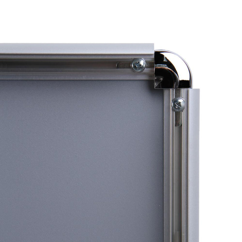 Edge of snap open Sign Frame with rounded corners