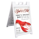24" x 36" Sidewalk Sign for Poster Boards, Deluxe, Durable Plastic A-Frame Sign