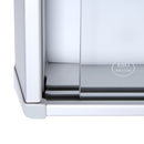 glass sliding door of enclosed bulletin board