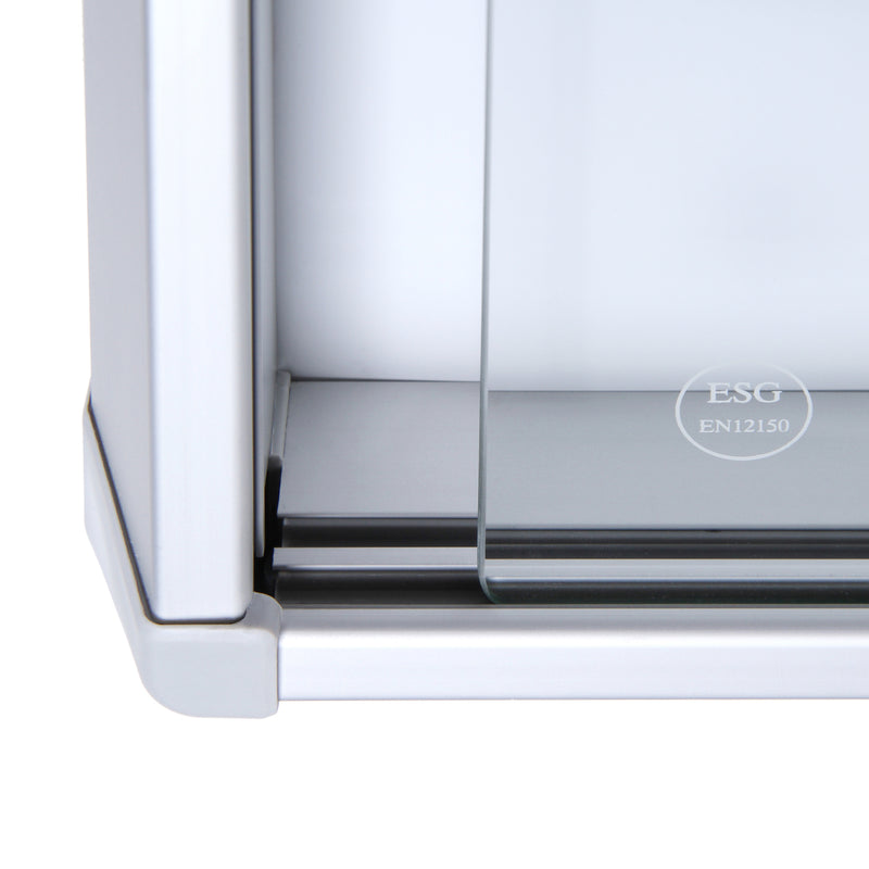 glass sliding door of enclosed bulletin board