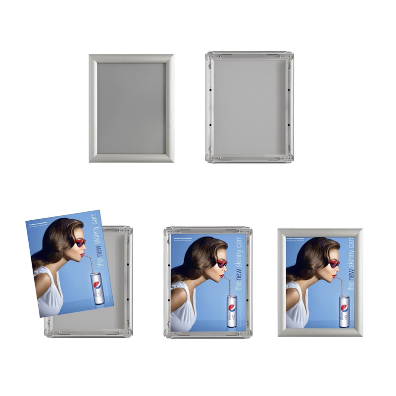 Inserting poster into snap open sign frame PF-M25-11-17