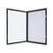 Swing door of Enclosed Bulletin Board. Premium quality, designed for indoor use. Fits 4 pages